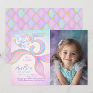 Invitación Sumergirse en el cumpleaños de las cinco sirenas
