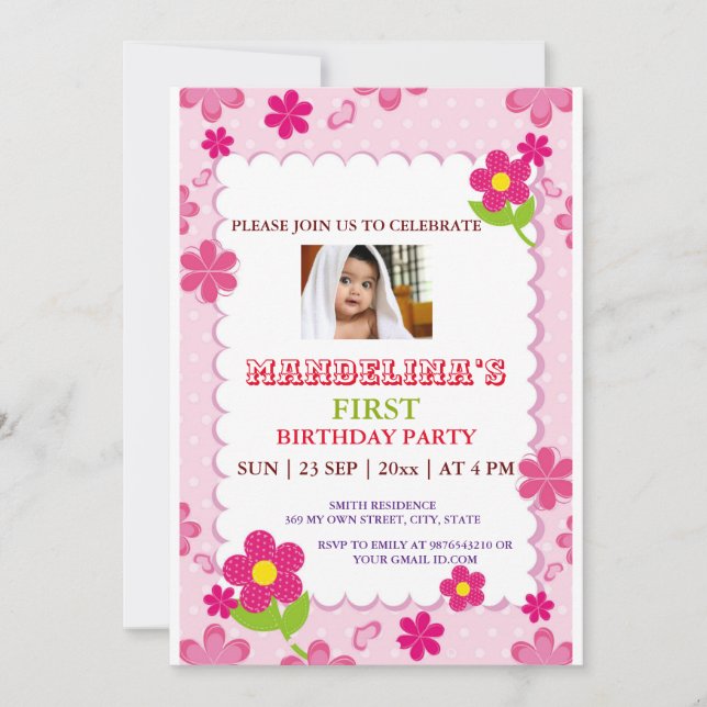 Invitación Sumergirse en la alegría: ¡Fiesta de cumpleaños! (Anverso)