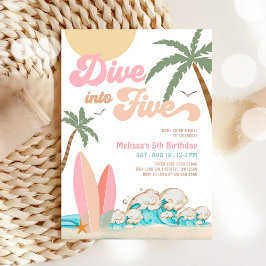 Invitación Sumergirse en la quinta fiesta de cumpleaños de lo