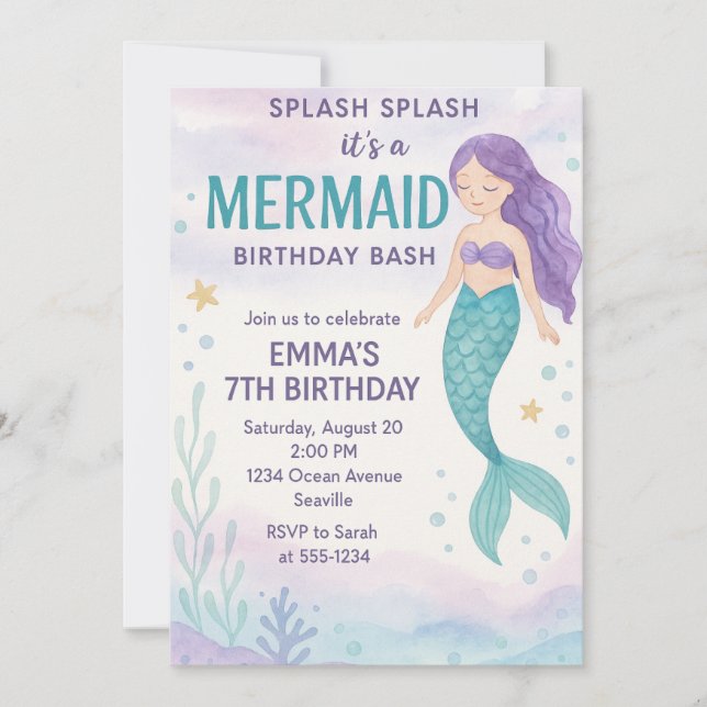 Invitación Sumergirse en una celebración mágica (Anverso)