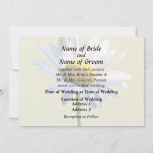Invitación Suministros de Boda Daisy Shadow y Luz
