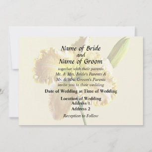 Invitación Suministros de Boda de Lirio de Día Amarillo