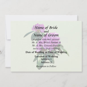 Invitación Suministros de Boda de Lovely Pink Rhododendrons