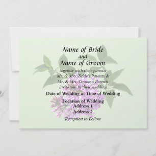 Invitación Suministros de Boda Llovizna de Lilas