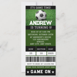 Invitación Suministros de cumpleaños de entradas de fútbol ed