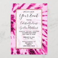 Summer Artsy Girly Neon Patrón de tinte rosado Rub