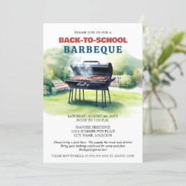 Invitación Summer Back to School BBQ Fiesta