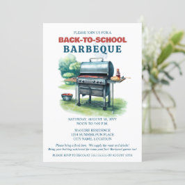 Invitación Summer Back to School BBQ Fiesta