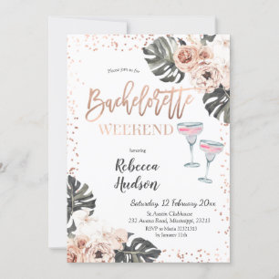 Invitación Summer Boho Bachelorette Weekend Itinerary
