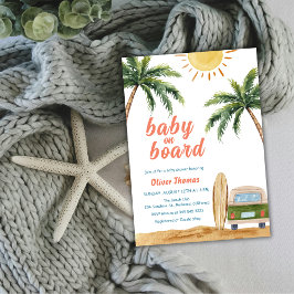 Invitación Summer Boho Surf Beach Van Baby Shower