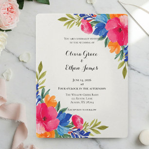 Invitación Summer Floral Wedding Invitations - Floral Design