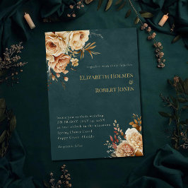 Invitación Summer Forest Witch Teal Wedding Invitation
