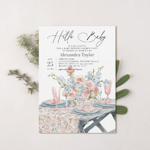 Invitación Summer Garden Elegant Modern Neutral Baby Shower
