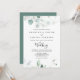 Invitación Summer Green Eucalyptus Front & Back Wedding (Anverso/Reverso In Situ)