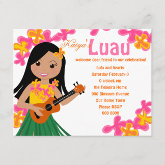 Invitación Summer Hula Ukulele