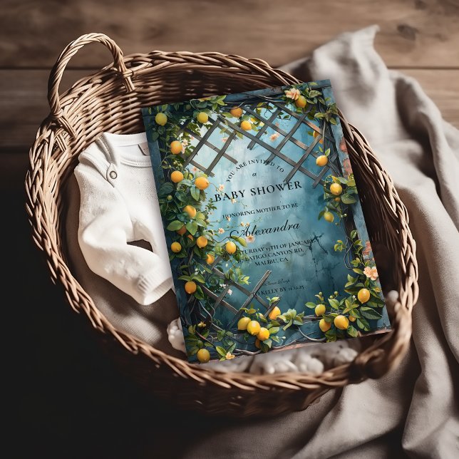 Invitación Summer Lemon Blossom Baby Shower (Subido por el creador)