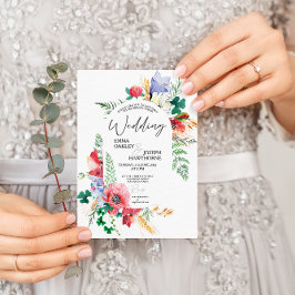 Invitación Summer Meadow Boda florido elegante