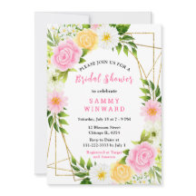 Summer Pink and Yellow Flowers and Foliage