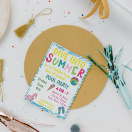 Invitación Summer Pool Party Invitation