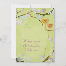 Invitación Summer Romance Lime Green Boda