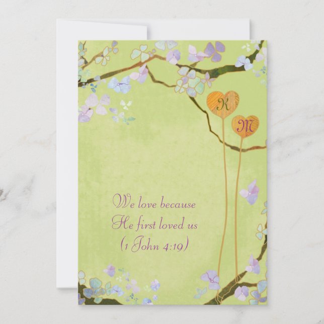 Invitación Summer Romance Lime Green Boda (Anverso)