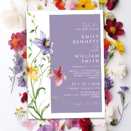Invitación Summer Romantic Floral Meadow Stylish Wedding