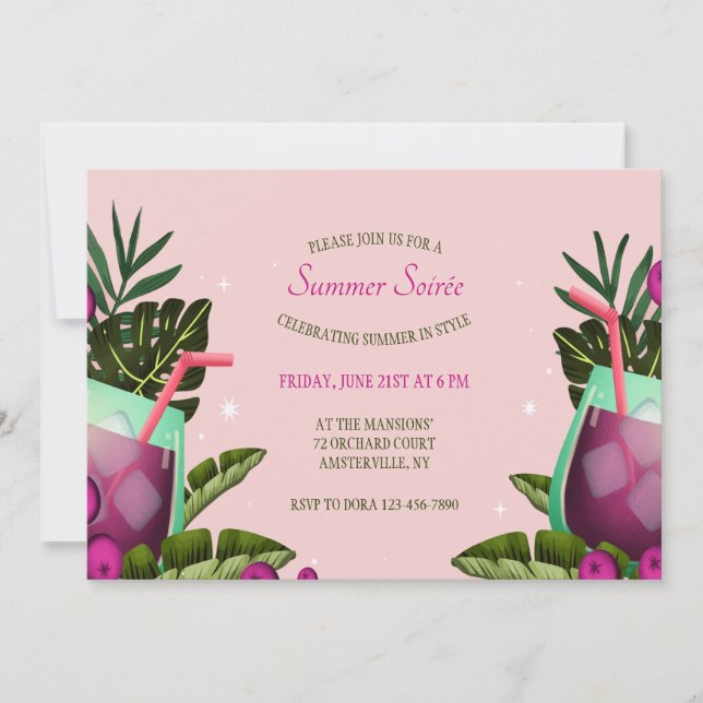 Invitación Summer Soirée (Anverso)