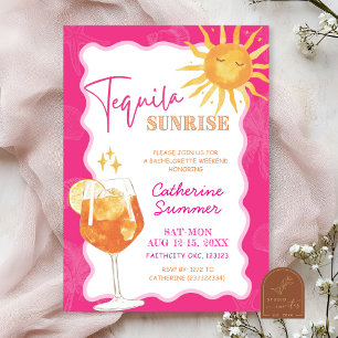 Invitación Summer Tequila Sunrise Bachelorette Weekend