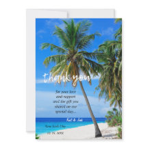 Summer Tropical Beach Boda Gracias CARTA