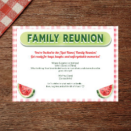 Invitación Summer Watermelon Family Reunion