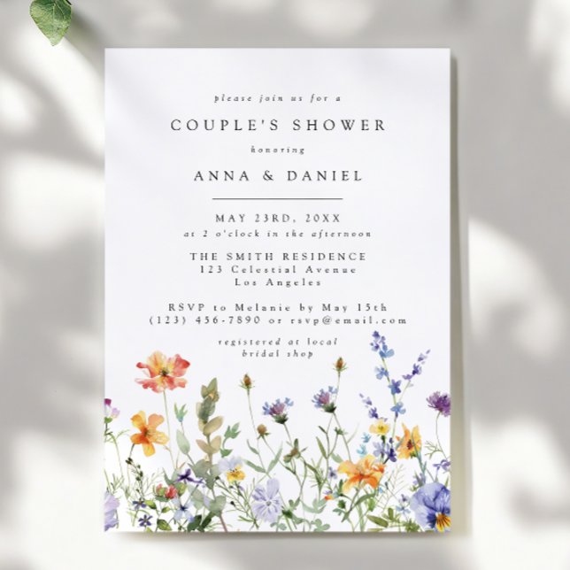 Invitación Summer Wildflower Garden Couple's Shower (Subido por el creador)