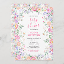 Summer Wildflowers Floral Baby Shower