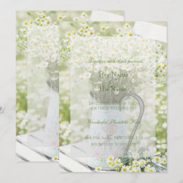 Invitación Summerfield Daisies Chamomile Flower Boda