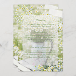 Invitación Summerfield Daisies Chamomile Flower Floral Boda