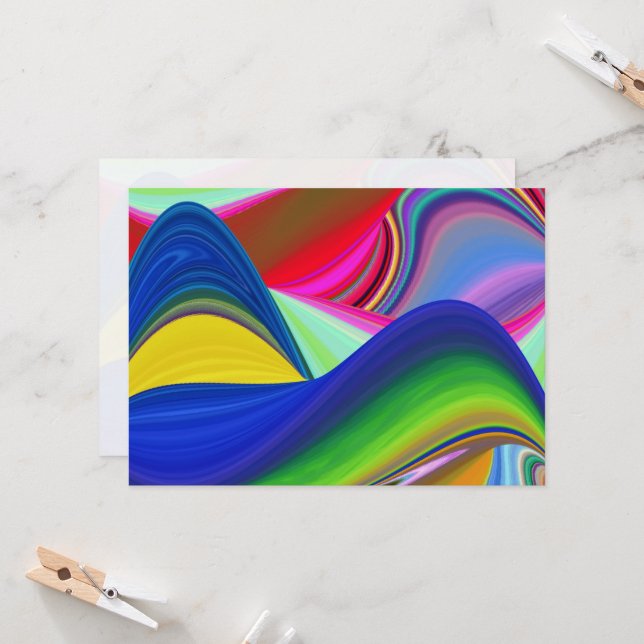 Invitación Summerrainbow , Resumen del Rainbowart 3D (Anverso/Reverso In Situ)