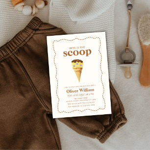 Invitación Summer's the Scoop Ice Cream Baby Shower
