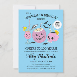 Invitación Summerween 100th Birthday Cocktail Fiesta