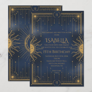 Invitación sun and stars