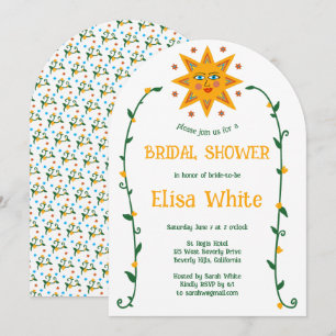 Invitación Sun and Vines Boho Arch Whimsical Shower