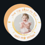 Invitación Sun Photo Kids Primer Naranja Fiesta de cumpleaños<br><div class="desc">First Trip Around the Sun 1st Birthday kid's friend Template es ideal para un fiesta elegante con colores pastel suaves. El ambiente elegante y minimalista está lleno de elementos de diseño divertidos y sencillos, caligrafía elegante y fuentes modernas. Los cumpleaños son días especiales, y esta invitación puede ayudar a que...</div>