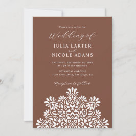 Invitación Sun Rising Boho Rustic Floral Mandala Wedding