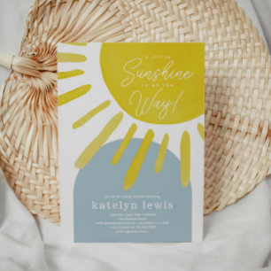 Invitación Sun Sunshine Boy Baby Shower