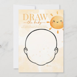 Invitación Sun Sunshine Draw the Baby Shower Game