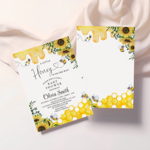 Invitación Sunflower a Little Honey Bee Baby Shower