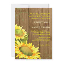 Sunflower acuarela y Boda de grano de madera