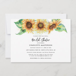 Invitación Sunflower Botanical Floral Greeneration Bridal Sho