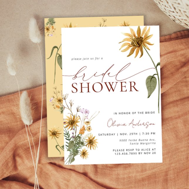 Invitación Sunflower Bridal Shower (Subido por el creador)