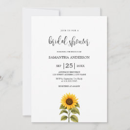 Invitación Sunflower Bridal Shower minimalista