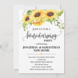 Invitación Sunflower Casa Calentando El País Floral Boho Moda