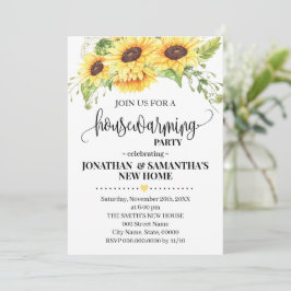 Invitación Sunflower Casa Calentando El País Floral Boho Moda